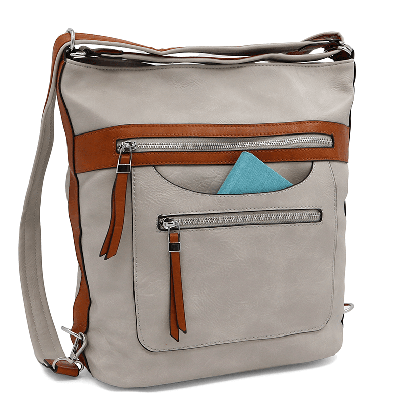 2 az 1-ben – Nagy táska és hátizsák – szürke