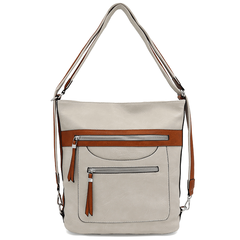 2 az 1-ben – Nagy táska és hátizsák – ekru