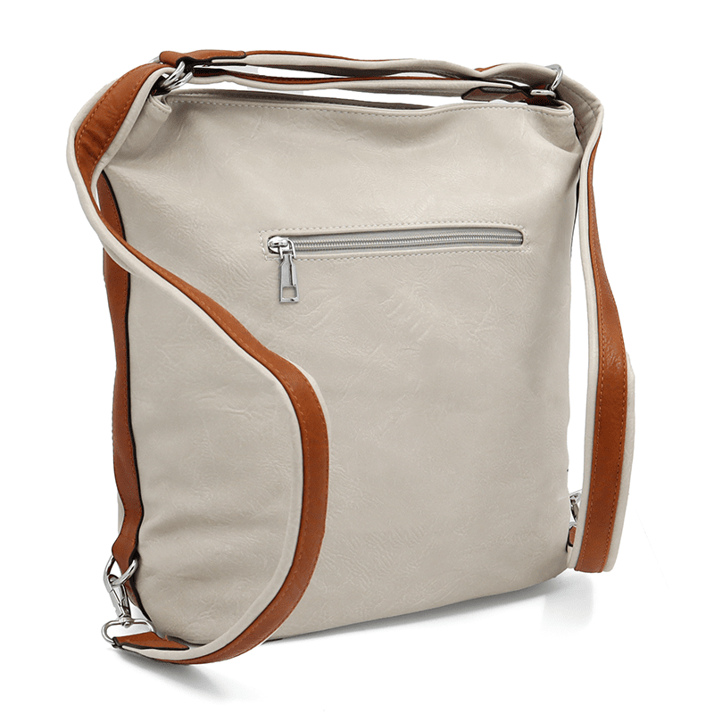 2 az 1-ben – Nagy táska és hátizsák – ekru