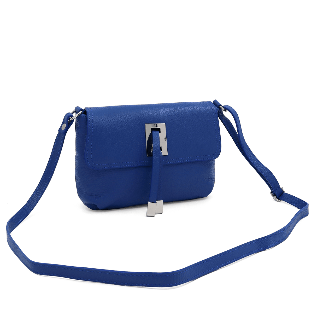 Női válltáska természetes bőrből Eloise - kék