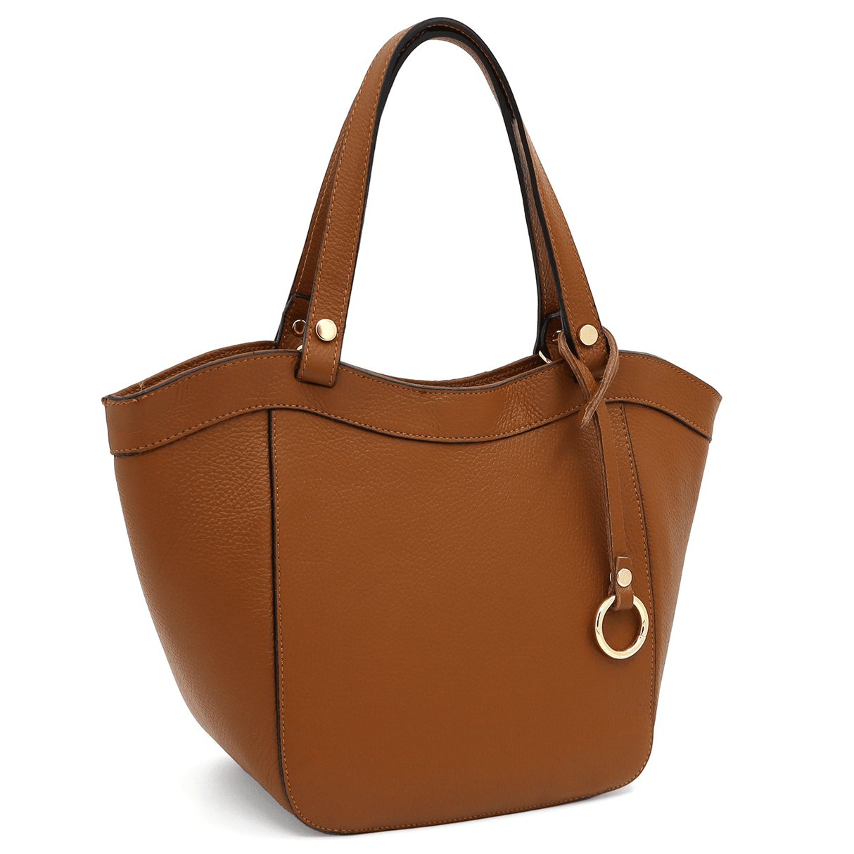 Belinda természetes bőr női táska - cserépbarna