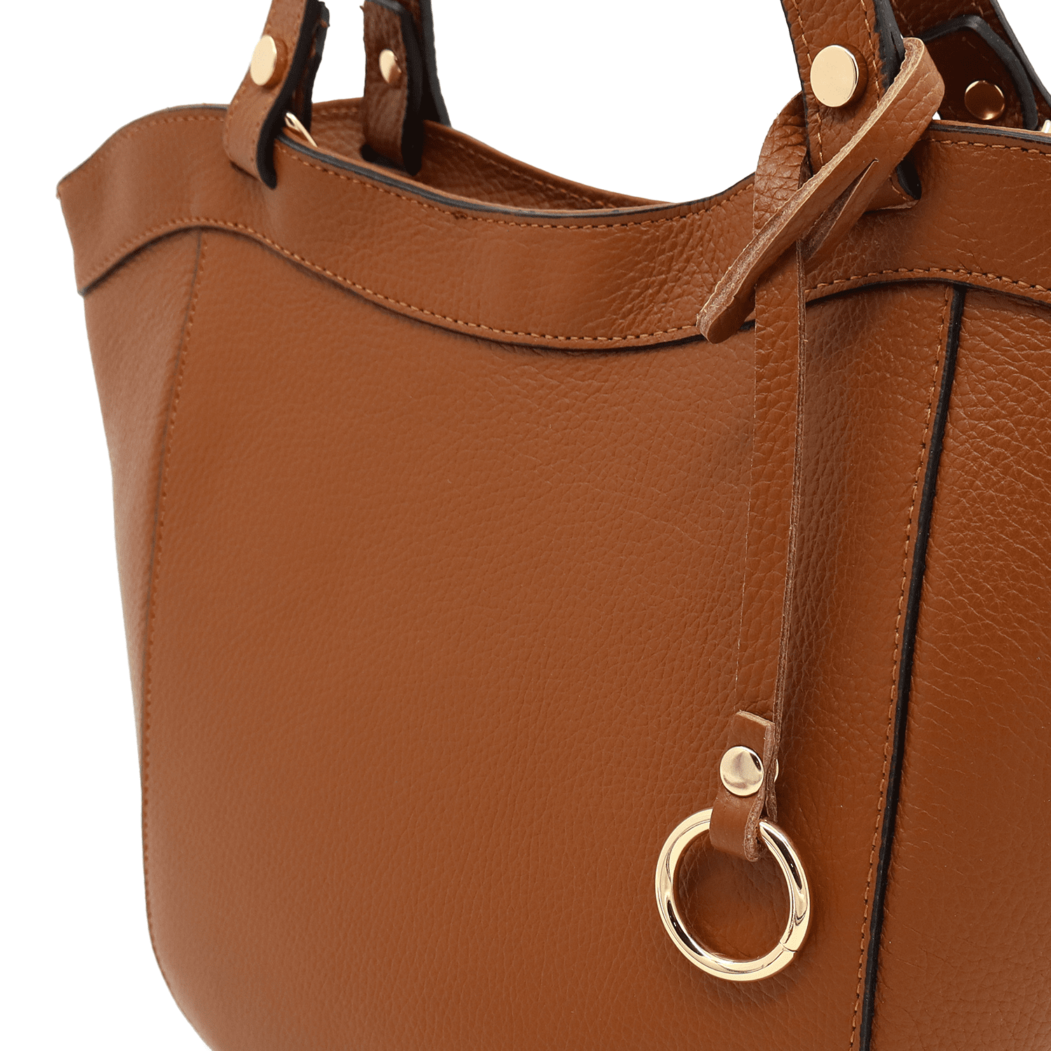 Belinda természetes bőr női táska - cserépbarna