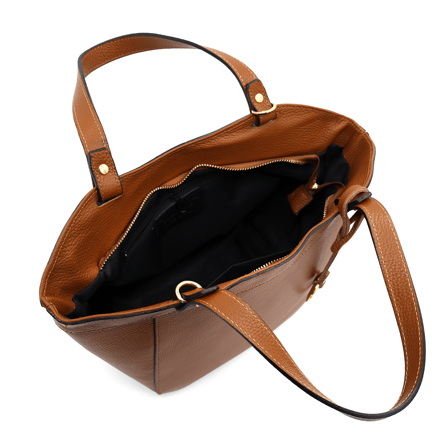 Belinda természetes bőr női táska - cserépbarna