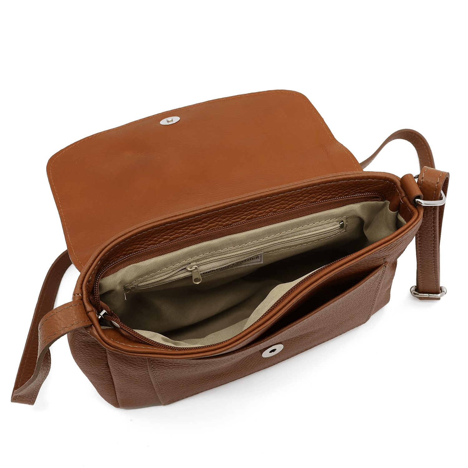 Nissa természetes bőr válltáska - cserépbarna