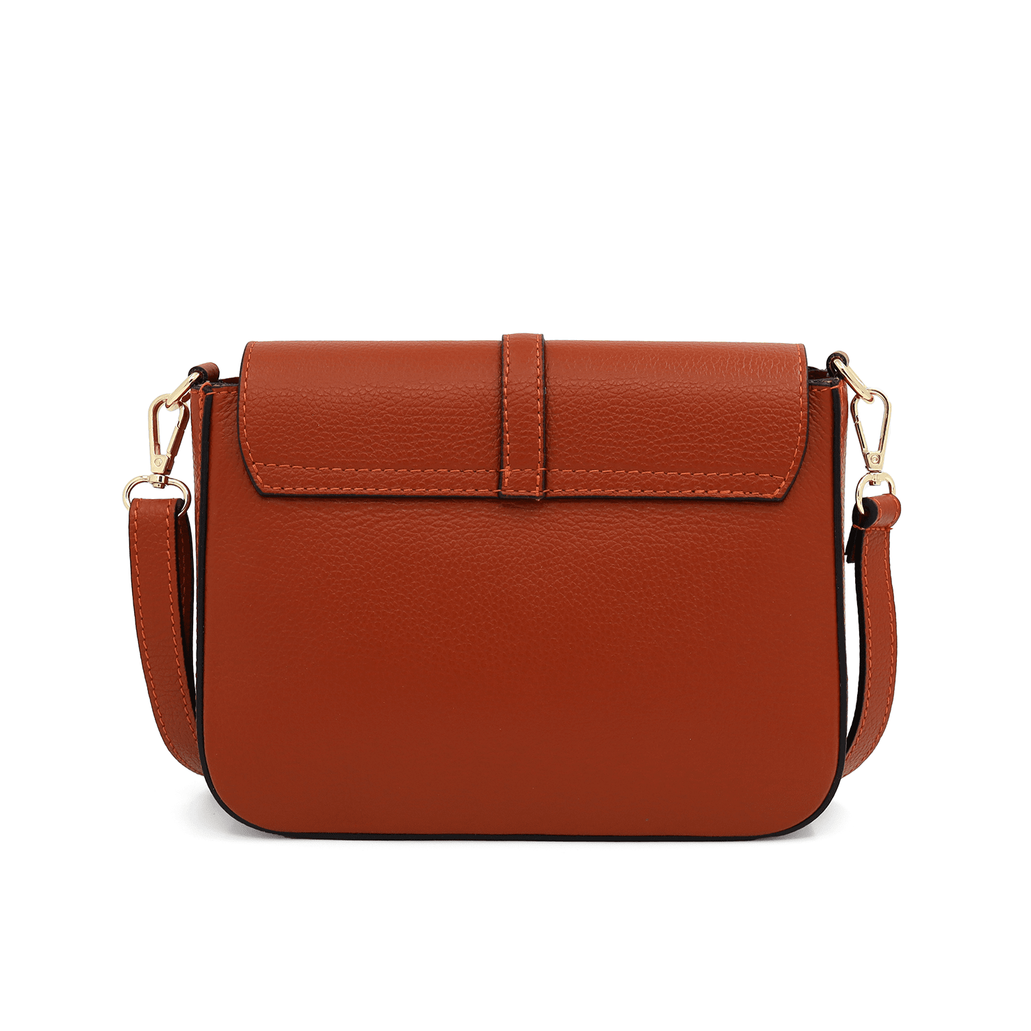 Allona természetes bőrből készült válltáska - piros-narancssárga