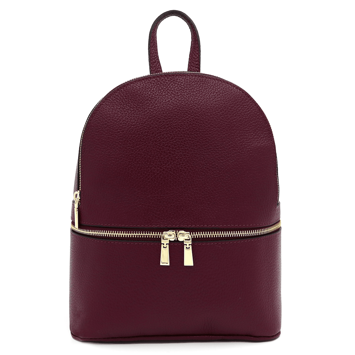 Deni természetes bőr hátizsák - bordó