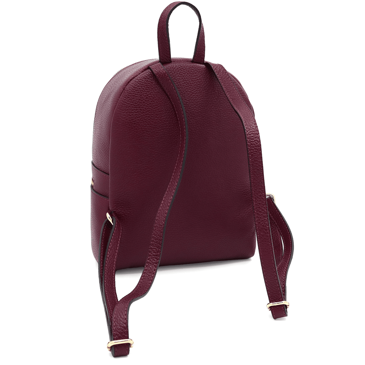 Deni természetes bőr hátizsák - bordó