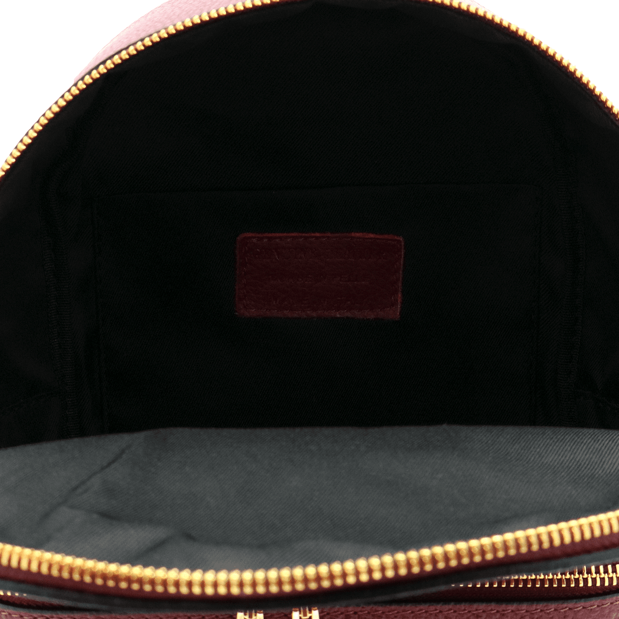 Deni természetes bőr hátizsák - bordó