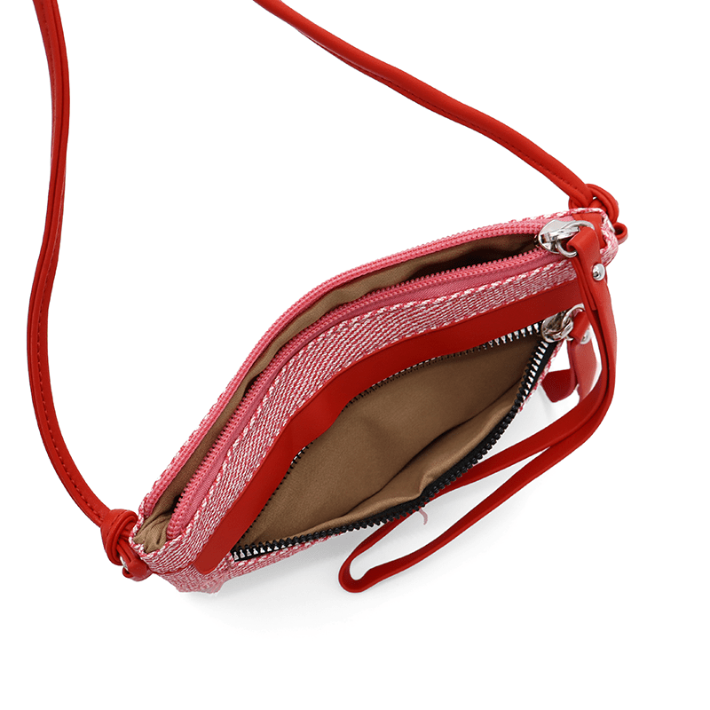 KÉSZLET - Nagy és kicsi női táska + válltáska - piros