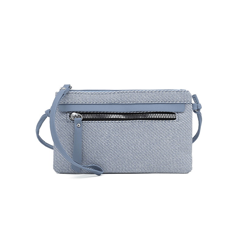 KÉSZLET - Nagy és kicsi női táska + válltáska - világoskék