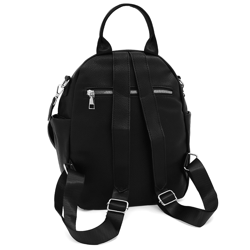 2 az 1-ben - Női hátizsák és táska érdekes részletekkel - fekete