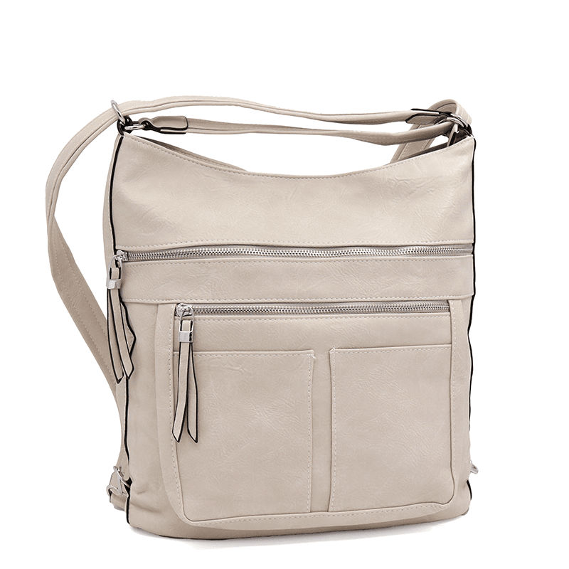 2 az 1-ben - Nagy táska és hátizsák Poli - bézs