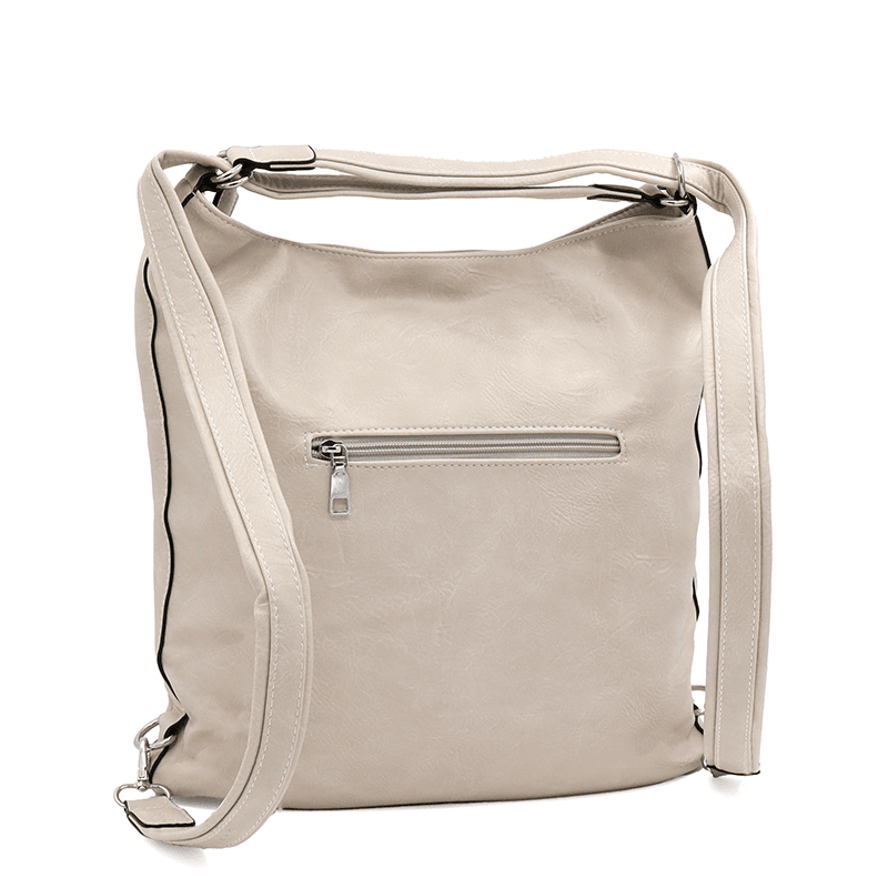 2 az 1-ben - Nagy táska és hátizsák Poli - bézs