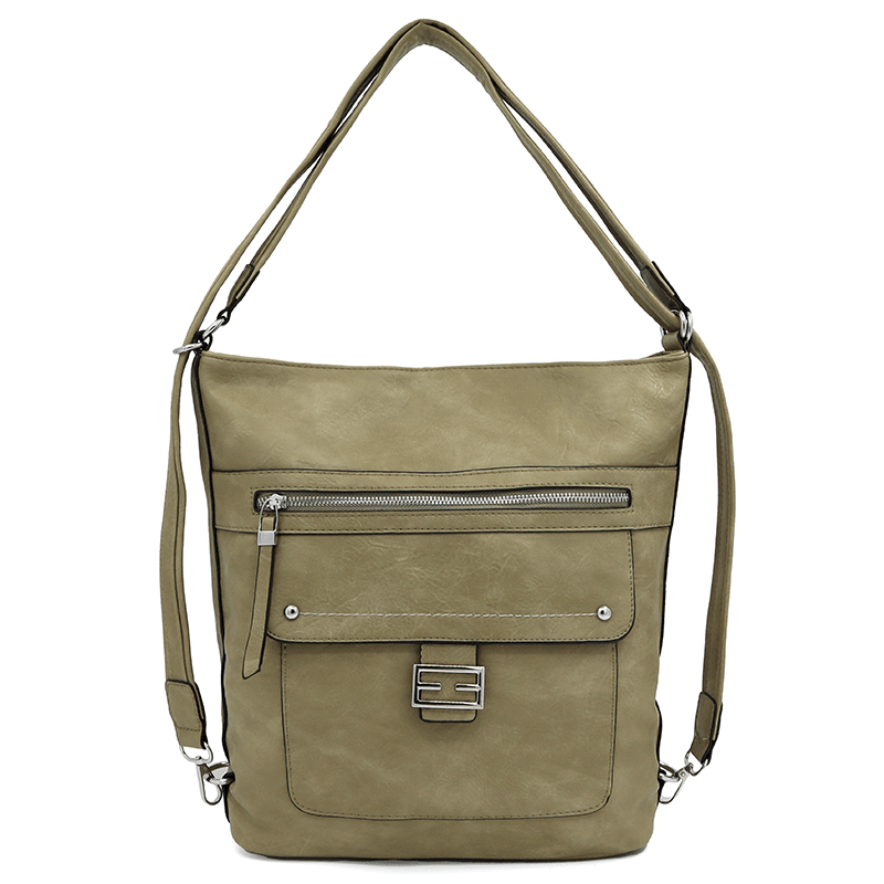 2 az 1-ben – Nagy táska és hátizsák – világos zöld