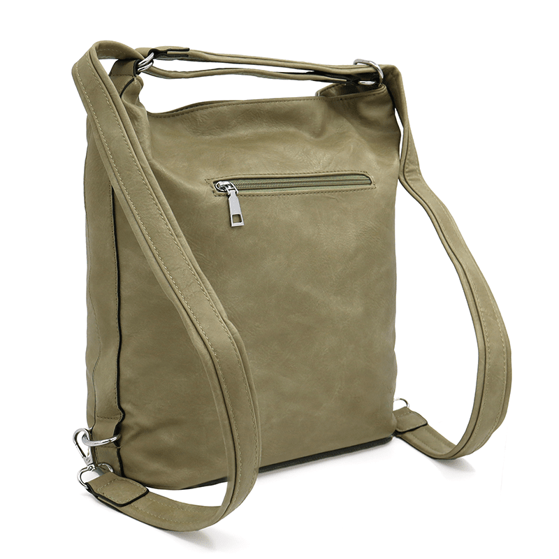 2 az 1-ben – Nagy táska és hátizsák – világos zöld