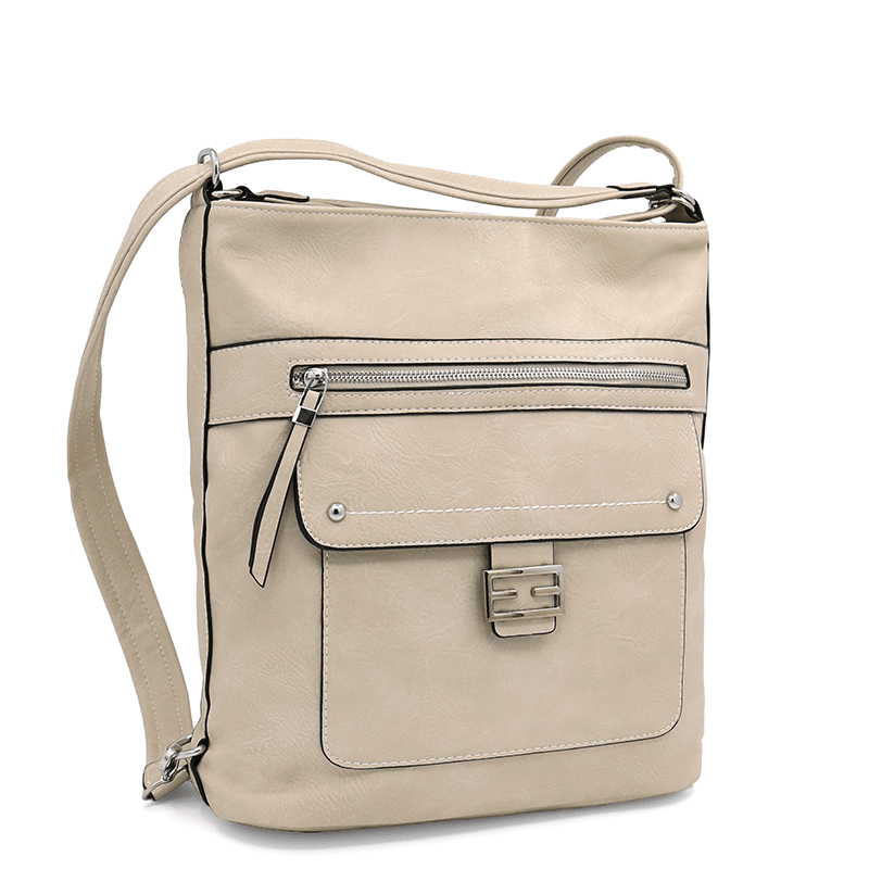 2 az 1-ben – Nagy táska és hátizsák – ekru