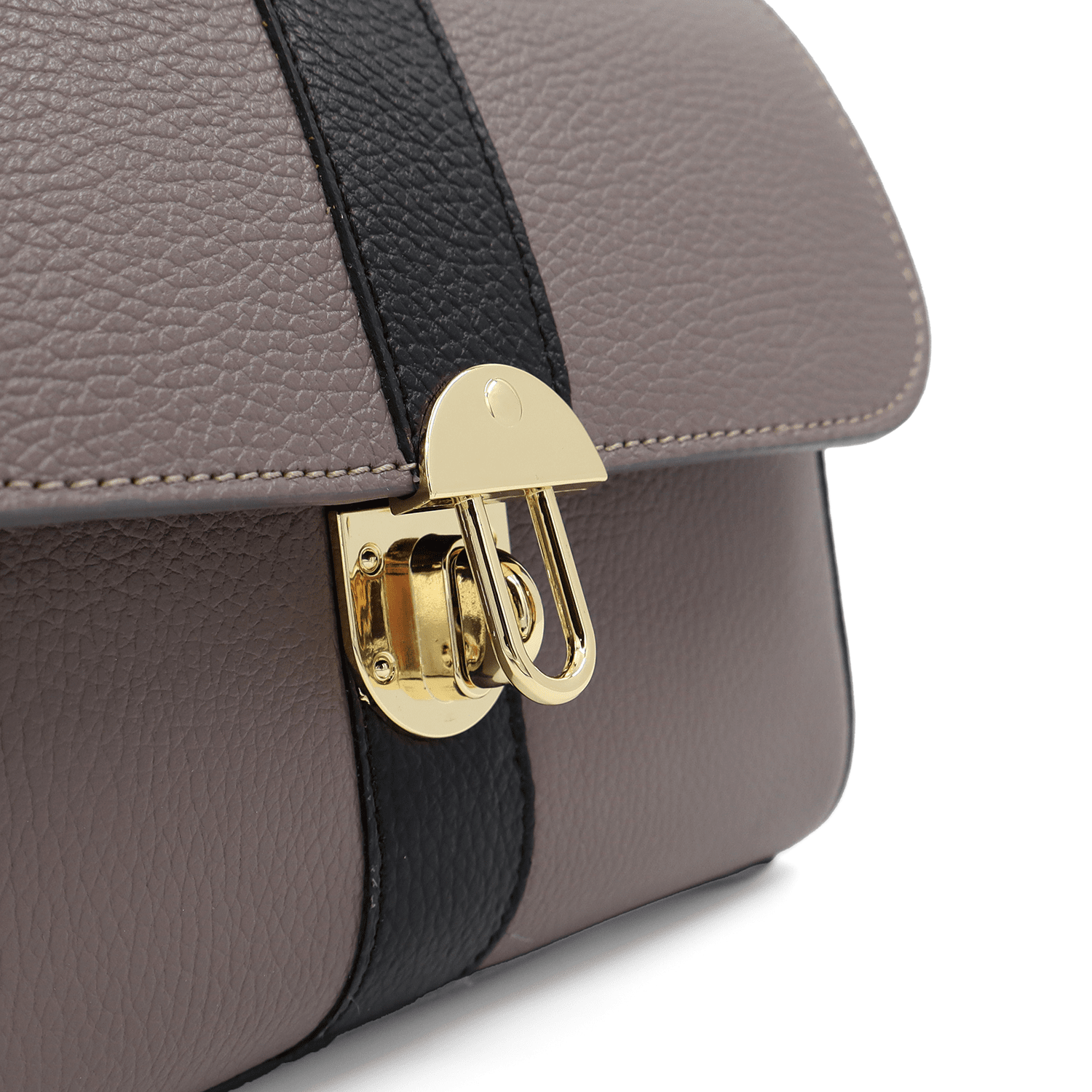 Női táska természetes bőrből Miriam - sötét szürke / fekete