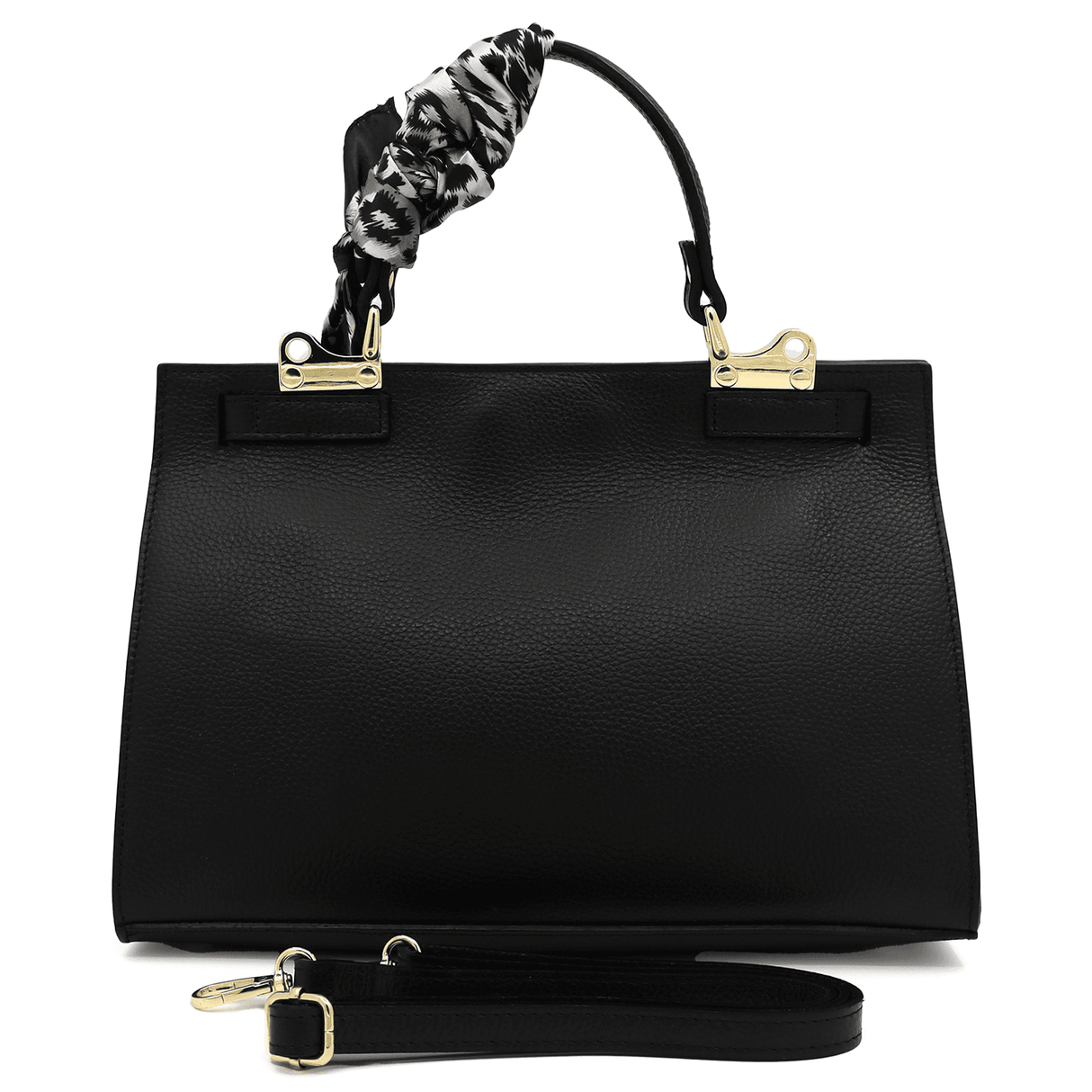 Természetes bőr táska Ivon - fekete