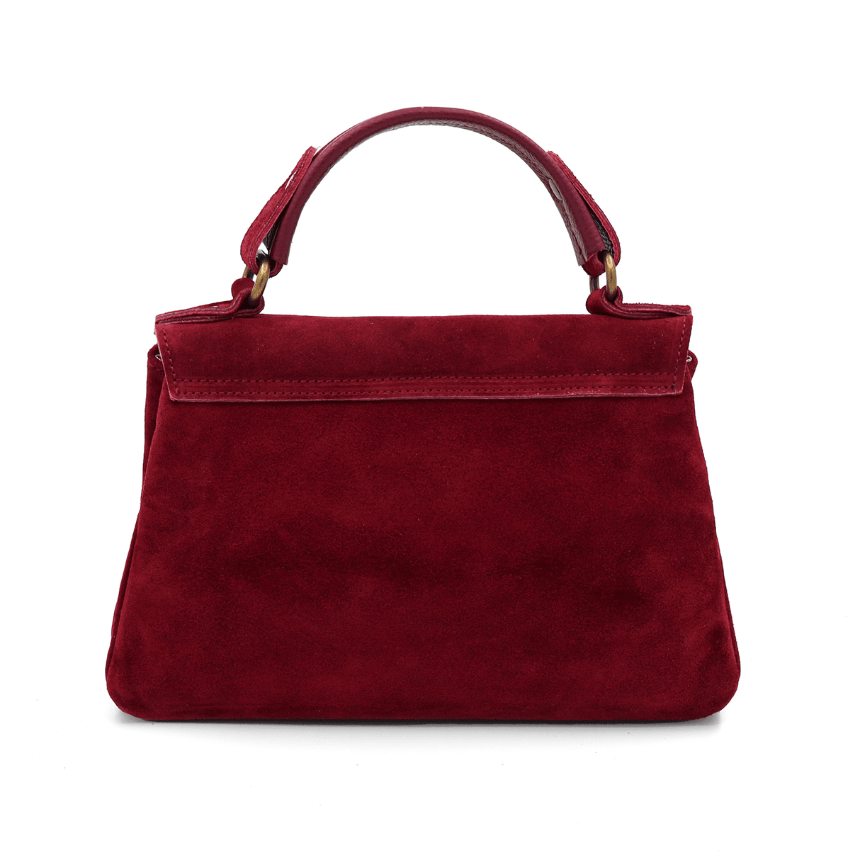 Női táska természetes velúrból - bordó