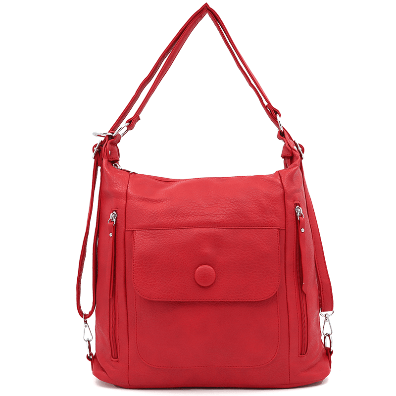 2 az 1-ben - Nagy táska és hátizsák Alora - piros