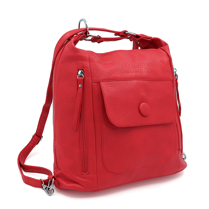 2 az 1-ben - Nagy táska és hátizsák Alora - piros