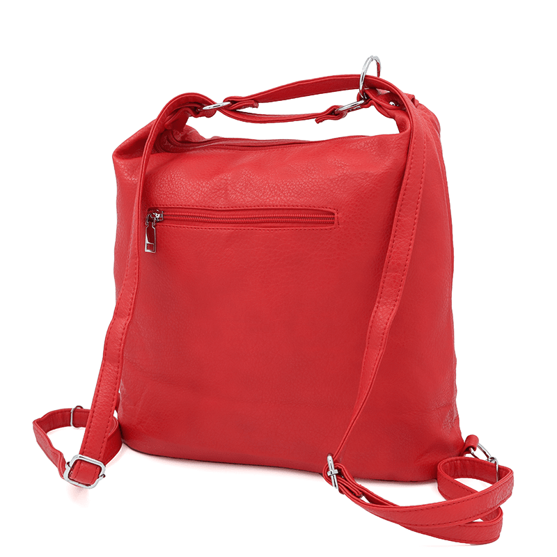 2 az 1-ben - Nagy táska és hátizsák Alora - piros