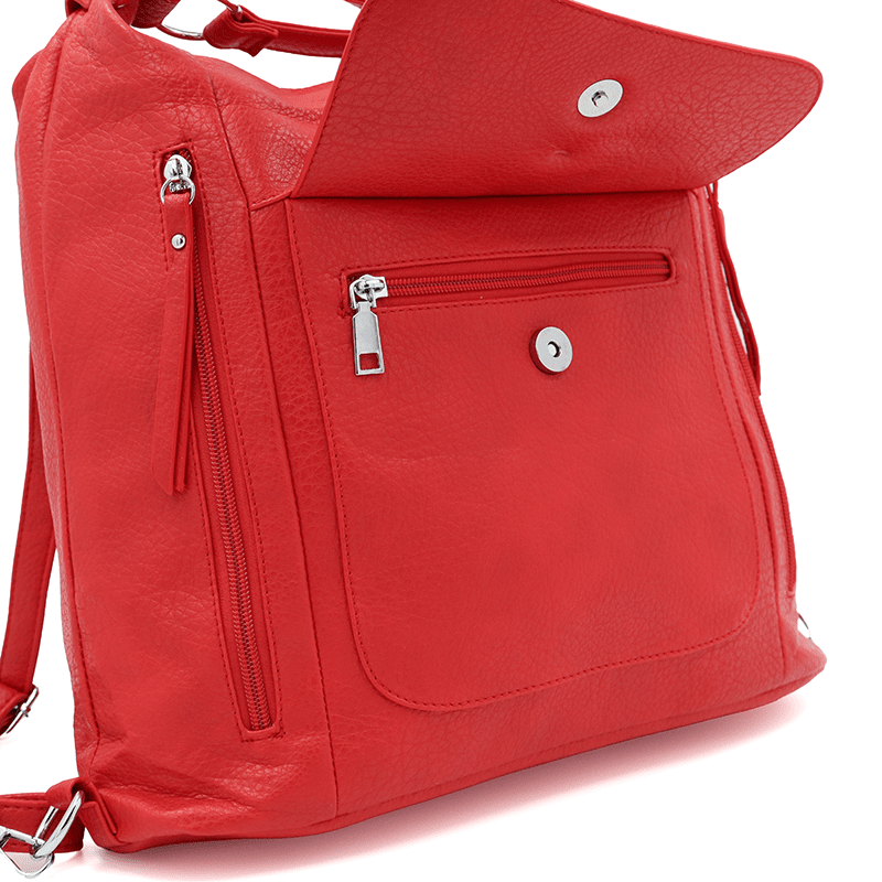 2 az 1-ben - Nagy táska és hátizsák Alora - piros