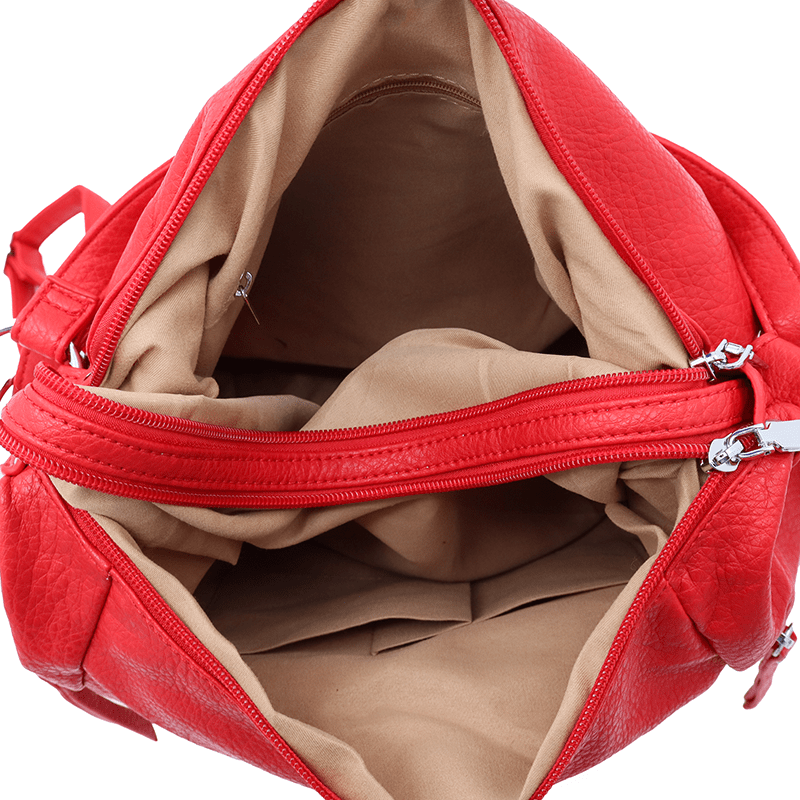 2 az 1-ben - Nagy táska és hátizsák Alora - piros