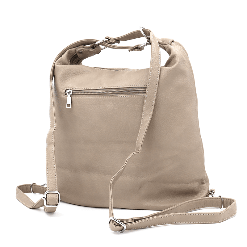 2 az 1-ben - Nagy táska és hátizsák Alora - világosbarna