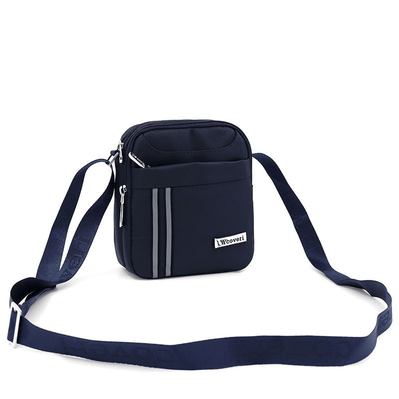 Kompakt férfi válltáska - sötétkék