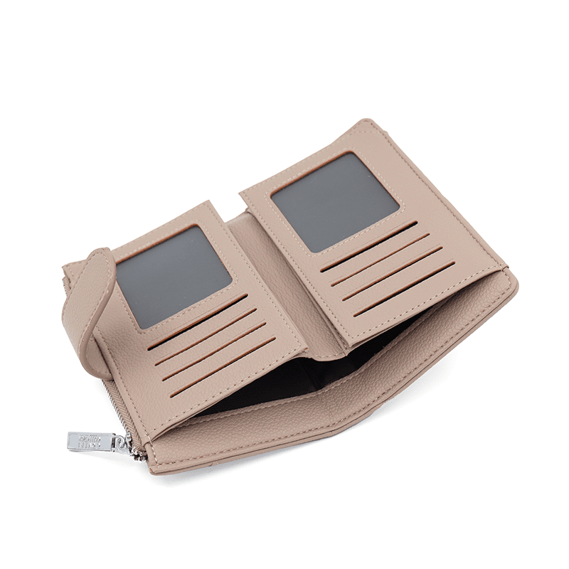 Modern női pénztárca - világosbarna