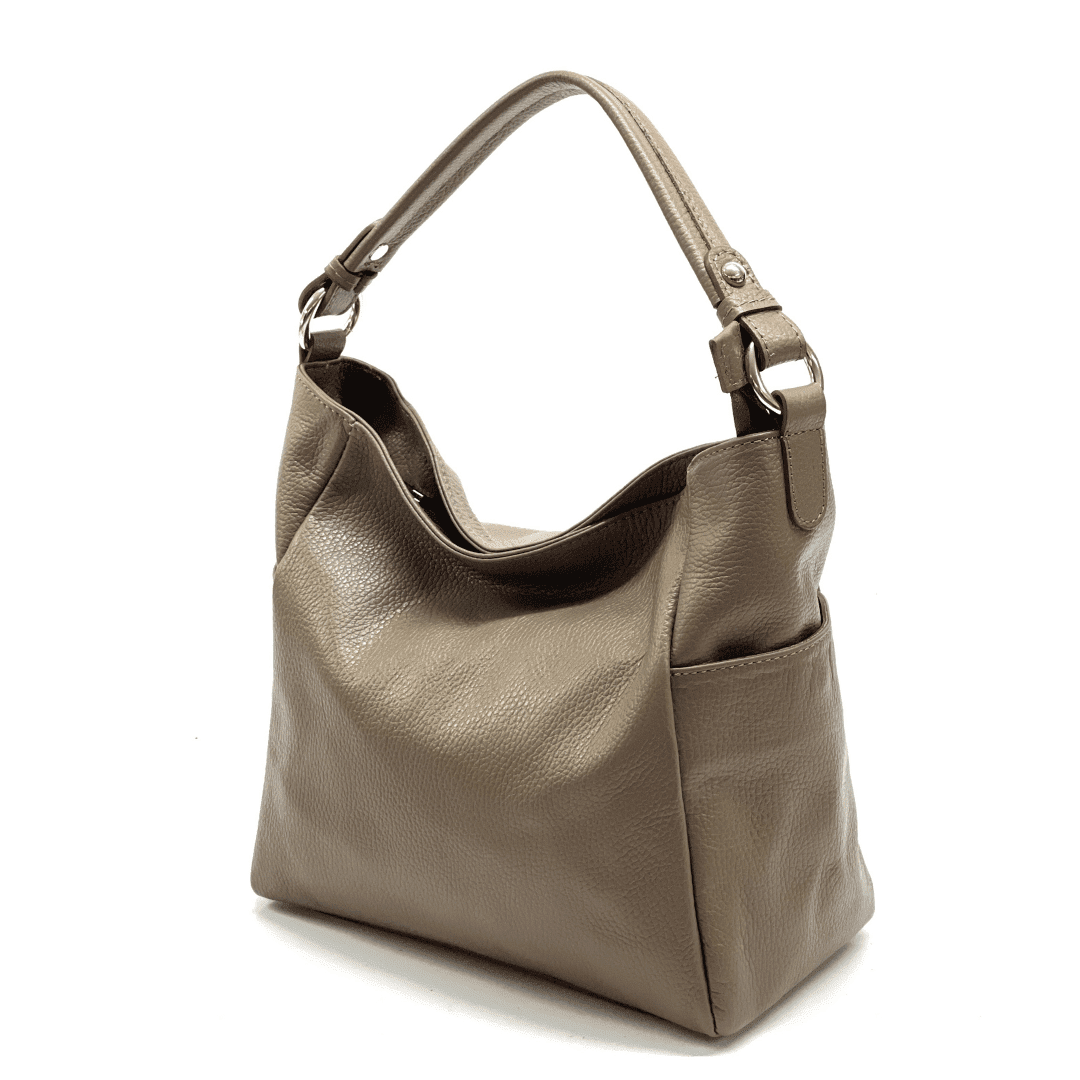 Evelyn természetes bőr női táska - világosbarna