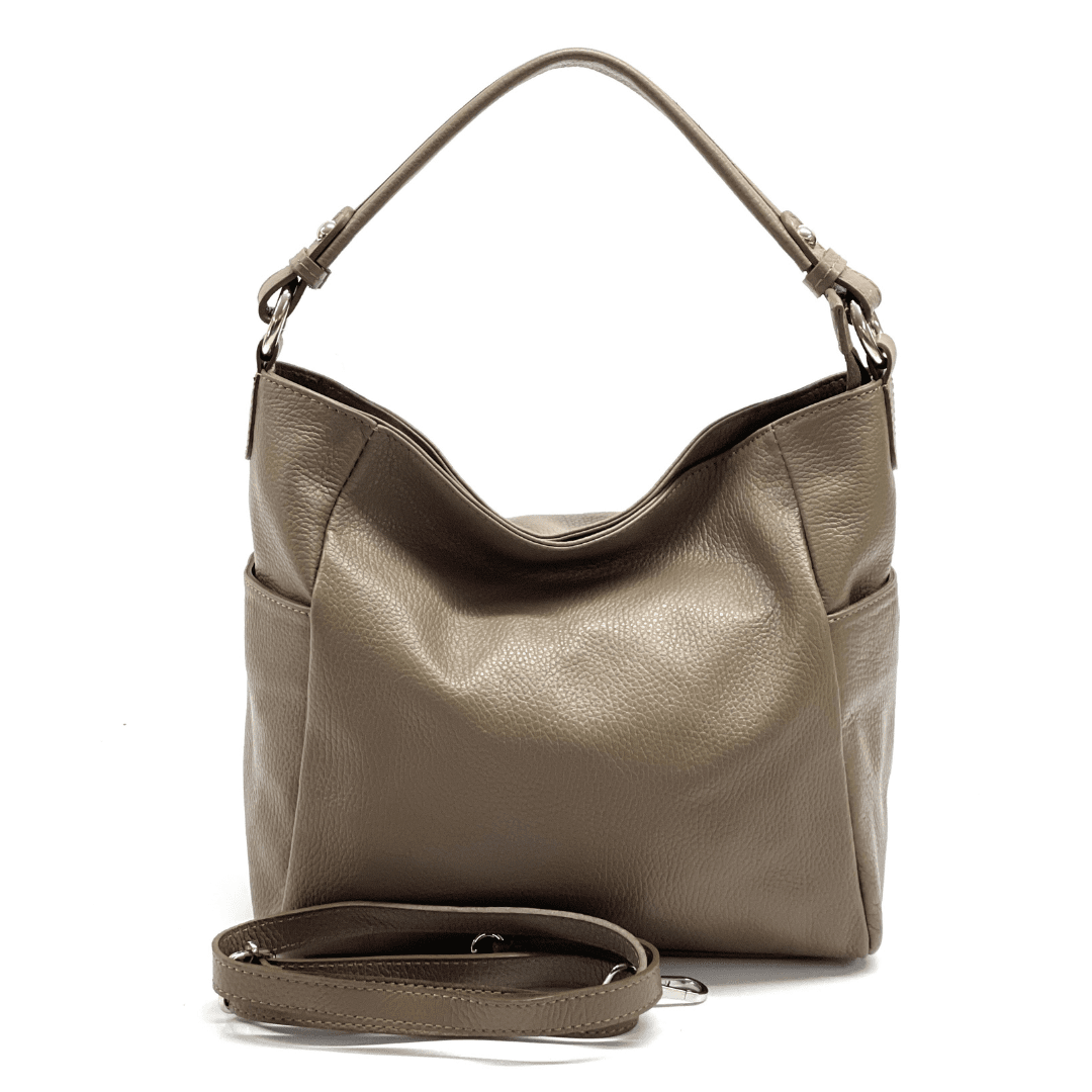 Evelyn természetes bőr női táska - világosbarna