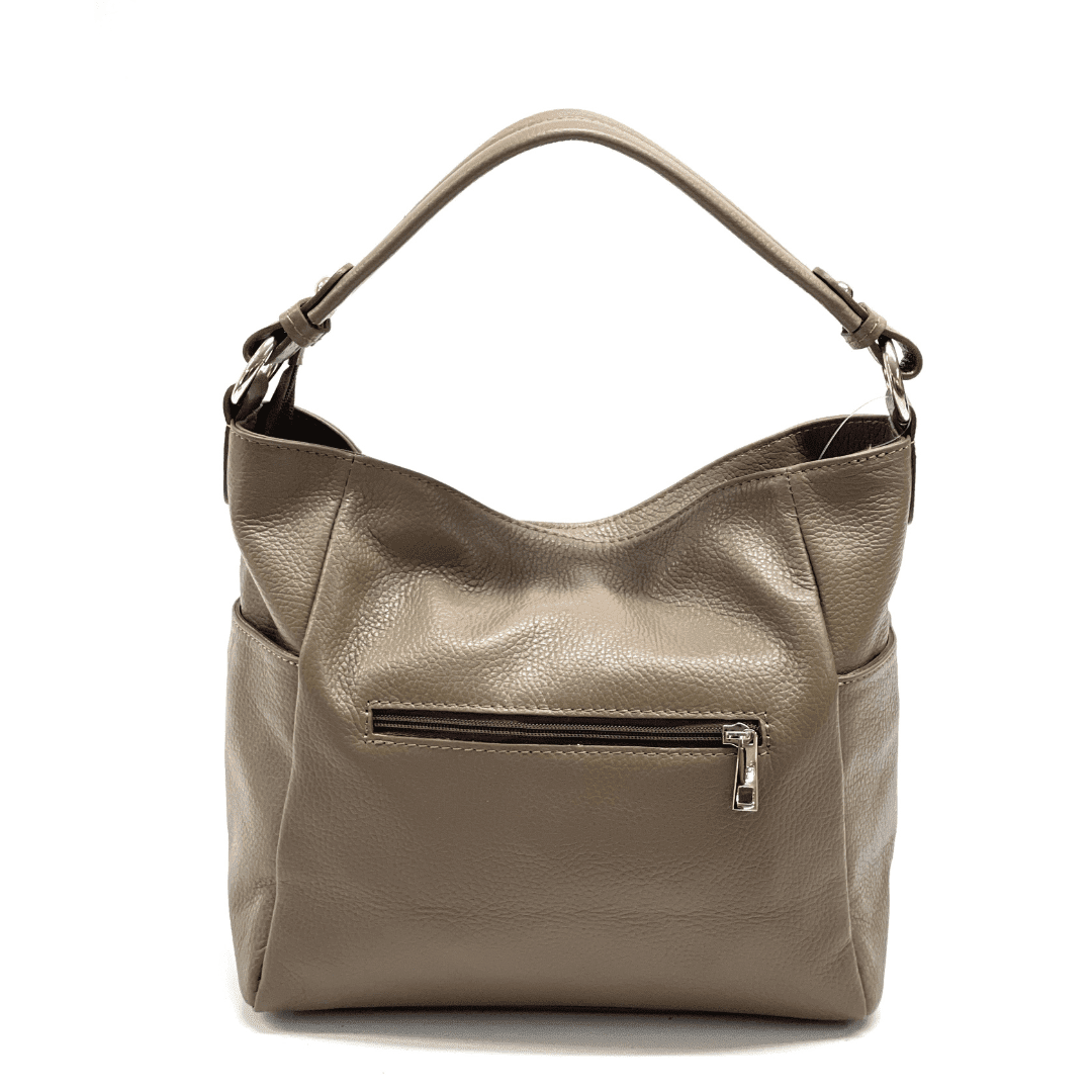 Evelyn természetes bőr női táska - világosbarna