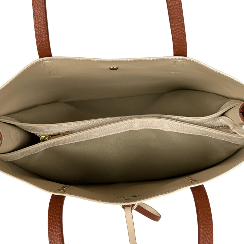 Elegáns táska természetes bőrből Elinora - bordó