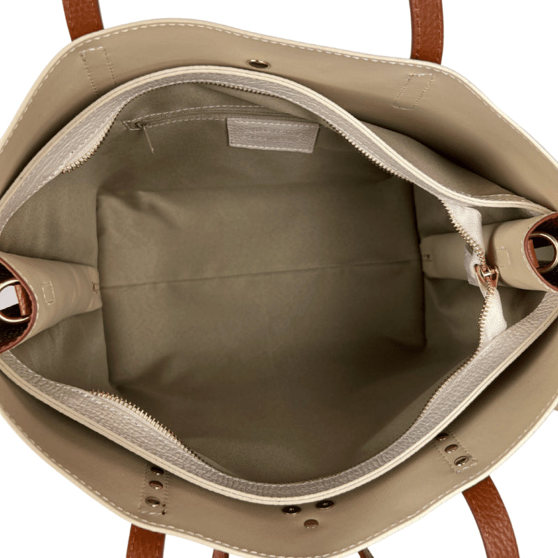 Elegáns táska természetes bőrből Elinora - bordó