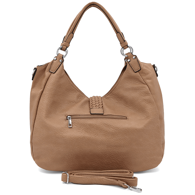 Nagy női táska, Renaya típusú - világosbarna