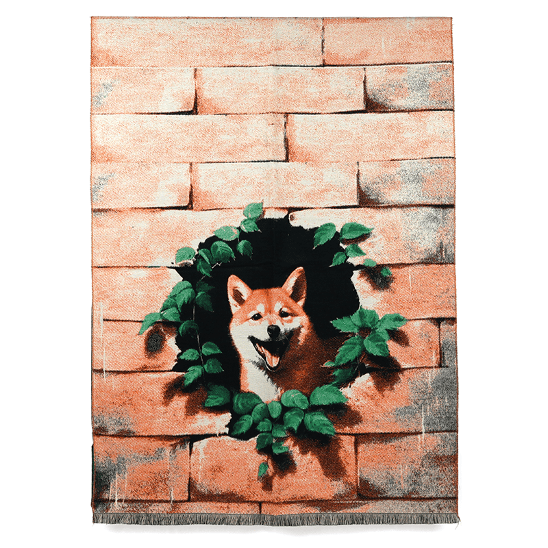 Nyakkendő nyomtatott mintával – Akita kutya