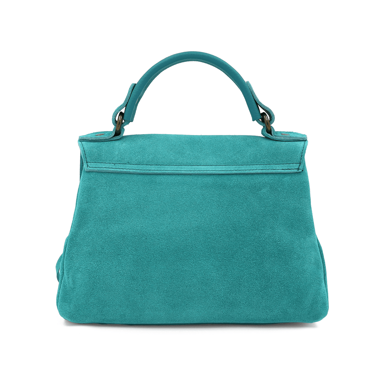 Női táska természetes velúrból - kék