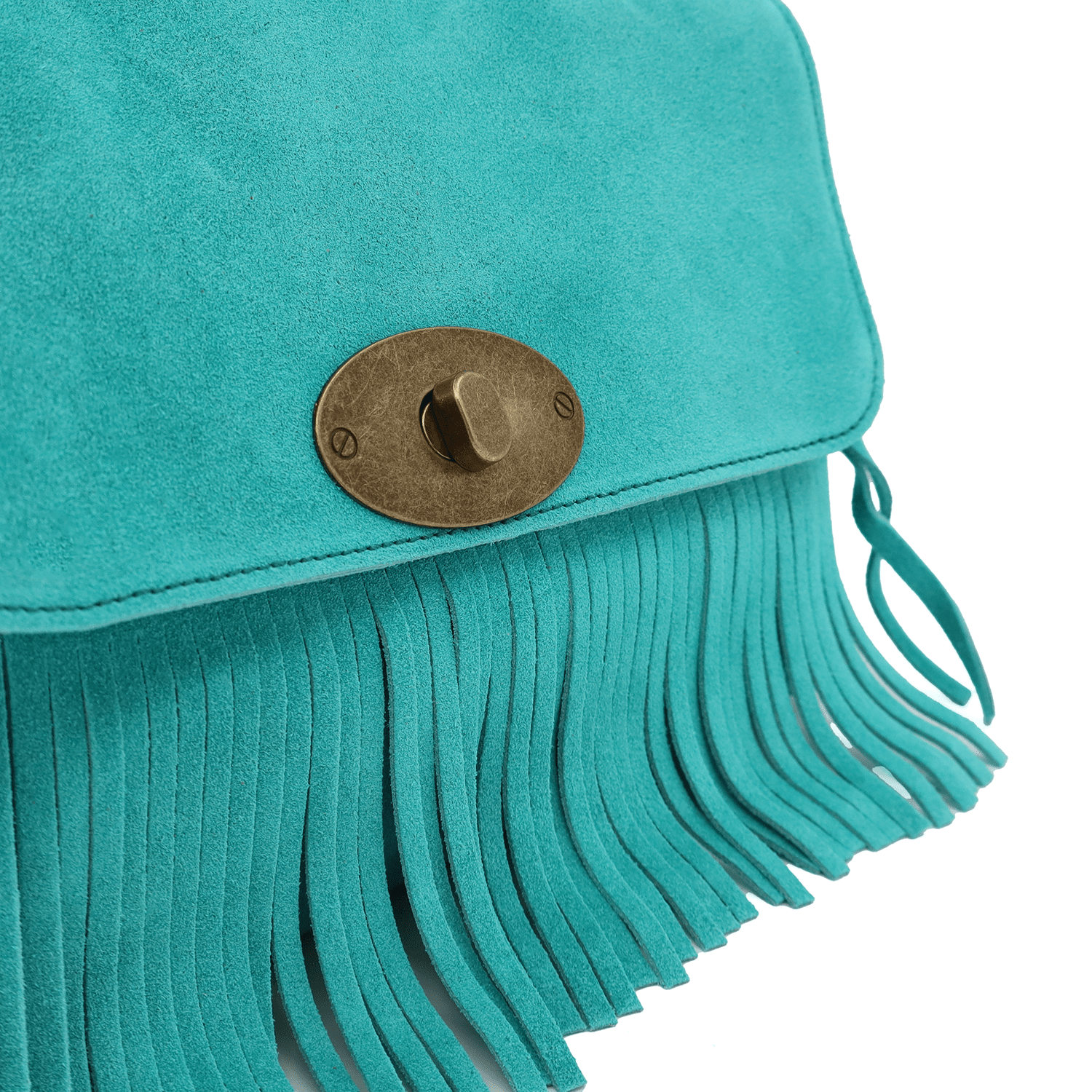 Női táska természetes velúrból - kék