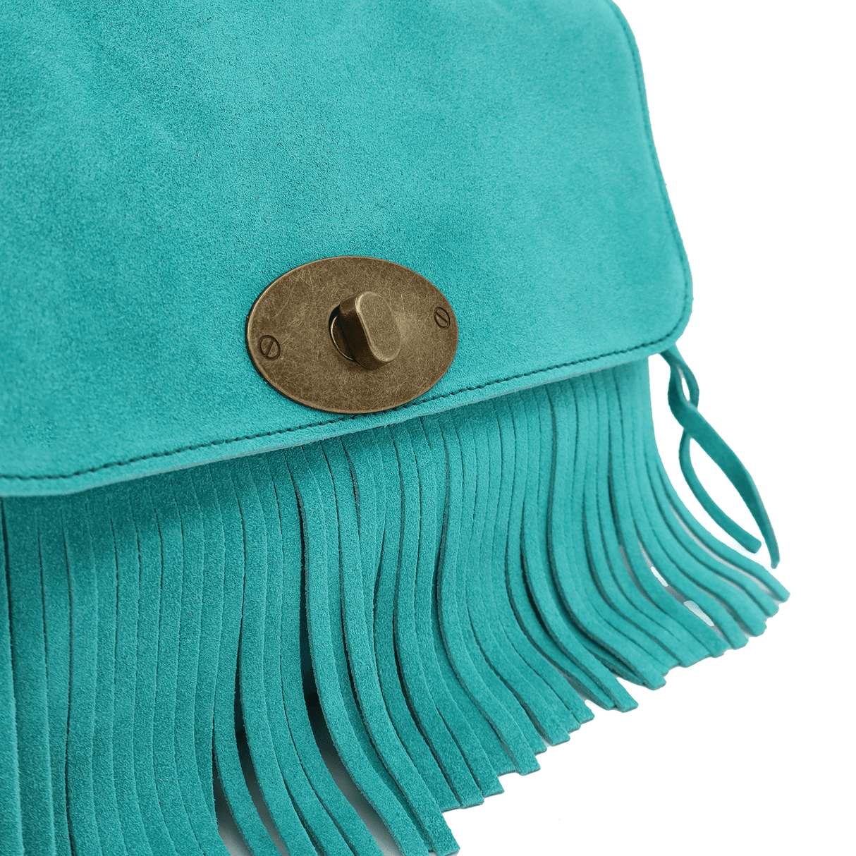 Női táska természetes velúrból - kék