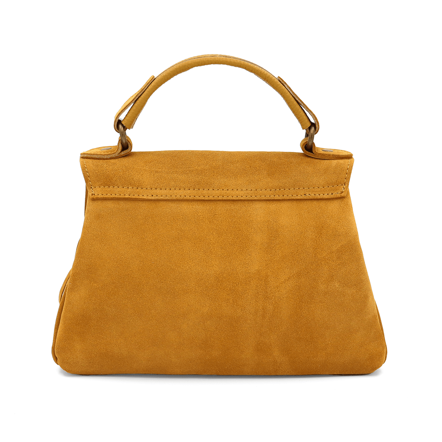 Női táska természetes velúrból - mustársárga