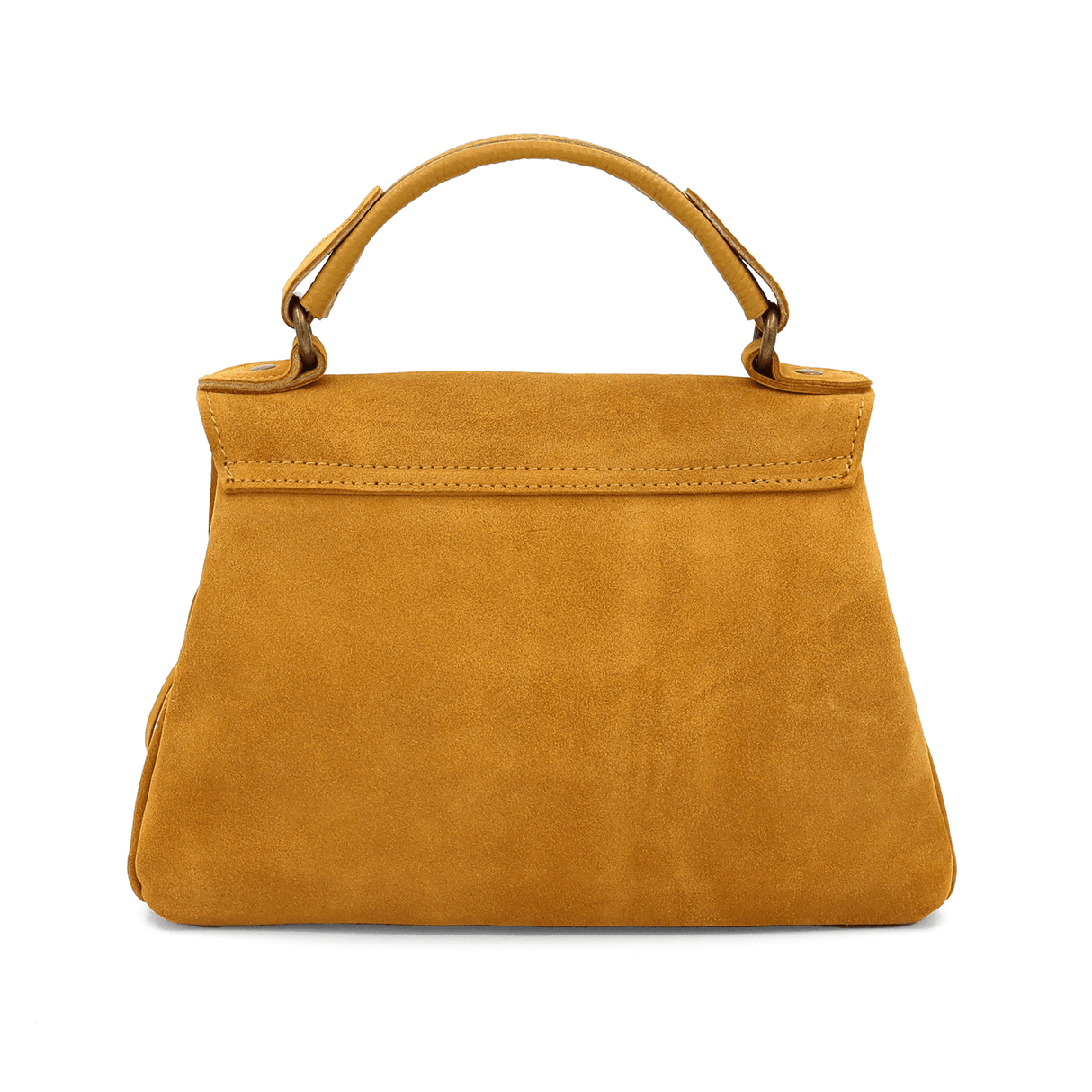 Női táska természetes velúrból - mustársárga