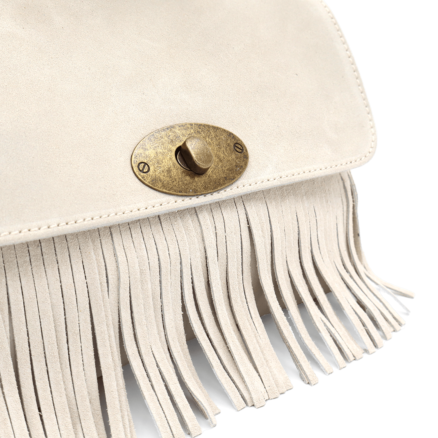 Női táska természetes velúrból - bézs