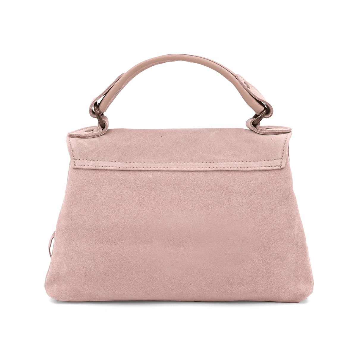 Női táska természetes velúrból - rózsaszín hamu