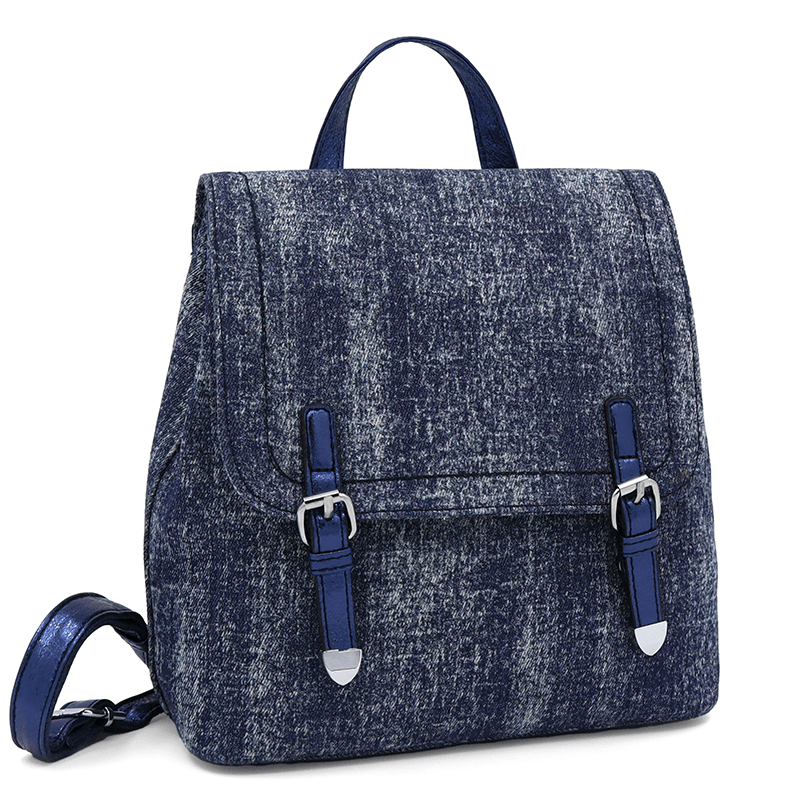 2 az 1-ben - Denim Deni hátizsák és táska - sötétkék