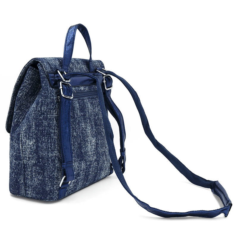2 az 1-ben - Denim Deni hátizsák és táska - sötétkék
