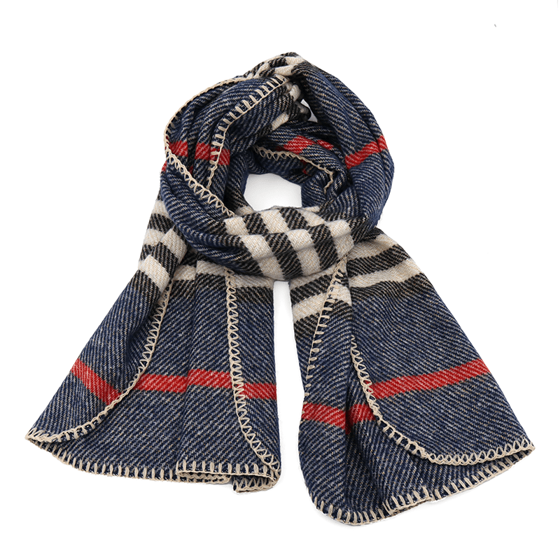 Színes női sál - sötétkék