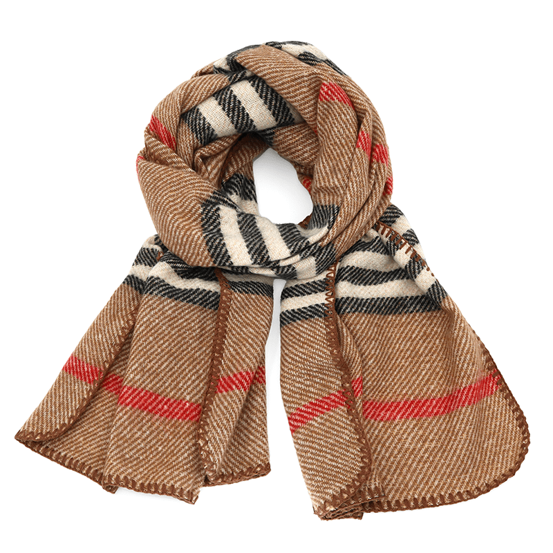 Színes női sál - barna