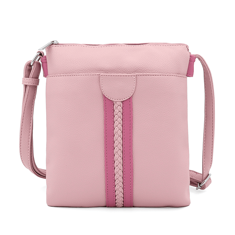 Kényelmes válltáska 3 rekesszel Neli - rózsaszín / fukszia